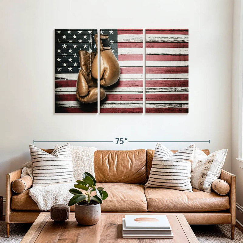 Borges American Boxing, 36" H x 57" W