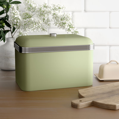 Swan Retro Bread Bin, Metal, 18 Litre,