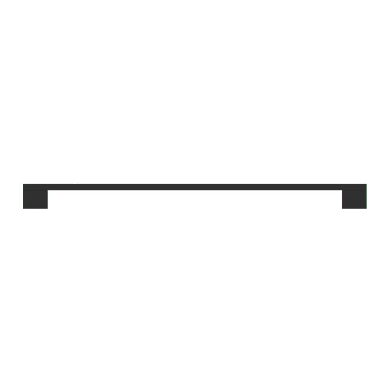Poignée d’électroménager 16 3/8" centre à centre, Noir mat, 12 5/8"