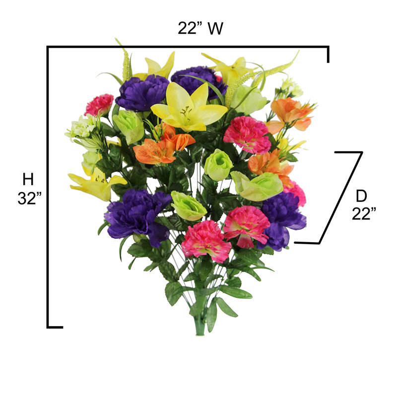 Buissons de fleurs artificielles, Mélange frais