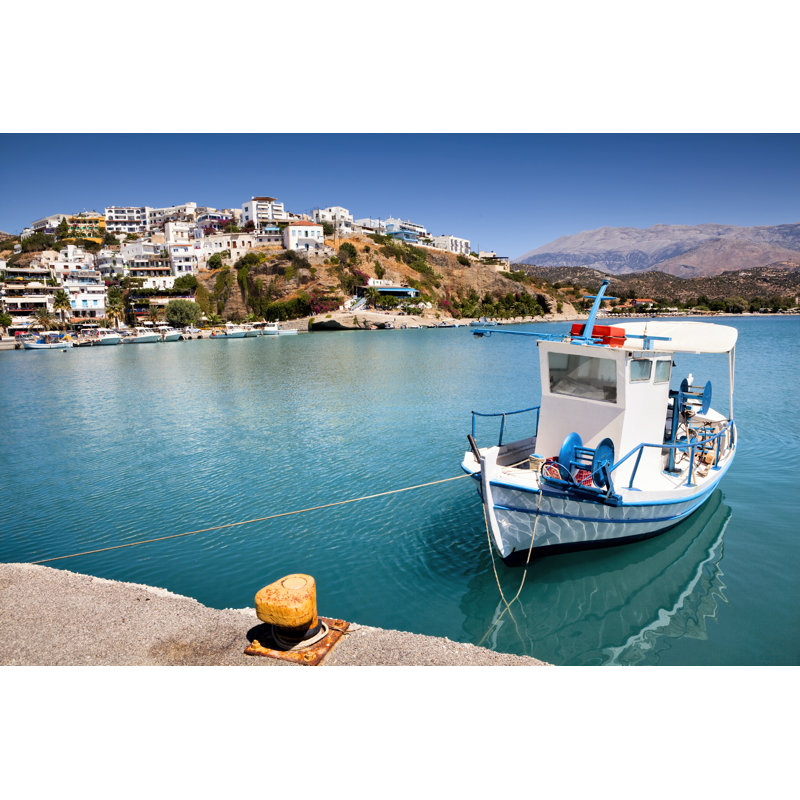 Agia Galini Harbour - Wrapped Canvas Print, 30cm H x 46cm W x 3.8cm D