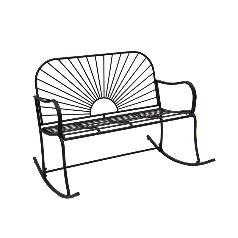 Banc berçant en fer XBrand, Noir