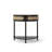 Unique Half Moon Design End Table With Sliding Rattan Door,Elegant Semi-Circle Entryway Console Table With 2 Rattan Storage Cabinet And Bottom Shelf