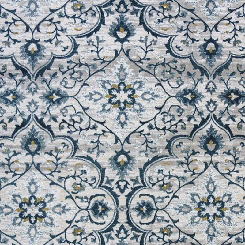 Gertmenian Blue and White Moroccan Polyester Area Rug 7'10"x10'