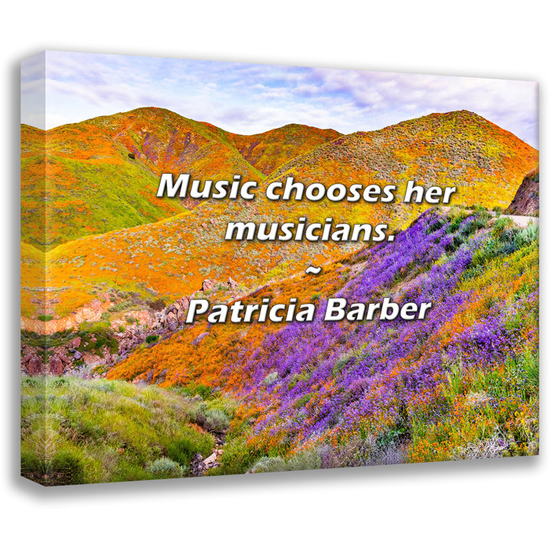 Citation de Patricia Barber: La musique choisit ses musiciens., H 26 po x l 32 po