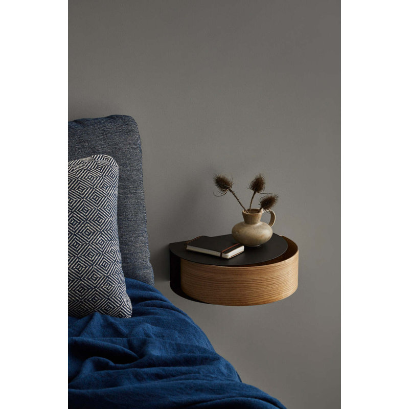 Wallie Wall Drawer, Black/Walnut