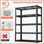Support de rangement 59 pouces en acier robuste, étagère réglable à 5 couches imperméable | Noir | Métal