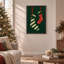 Toile de Noël rayée verte-207772328