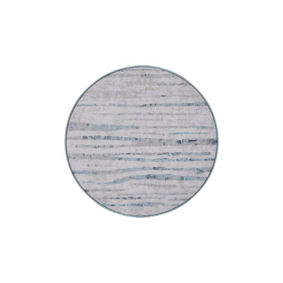 Machine Washable Blue Area Rug