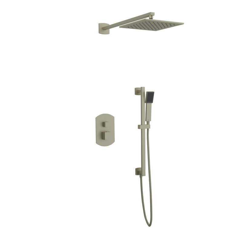 Safire Adjustable Height Chrome Multi-head Wall Mounted Shower Set