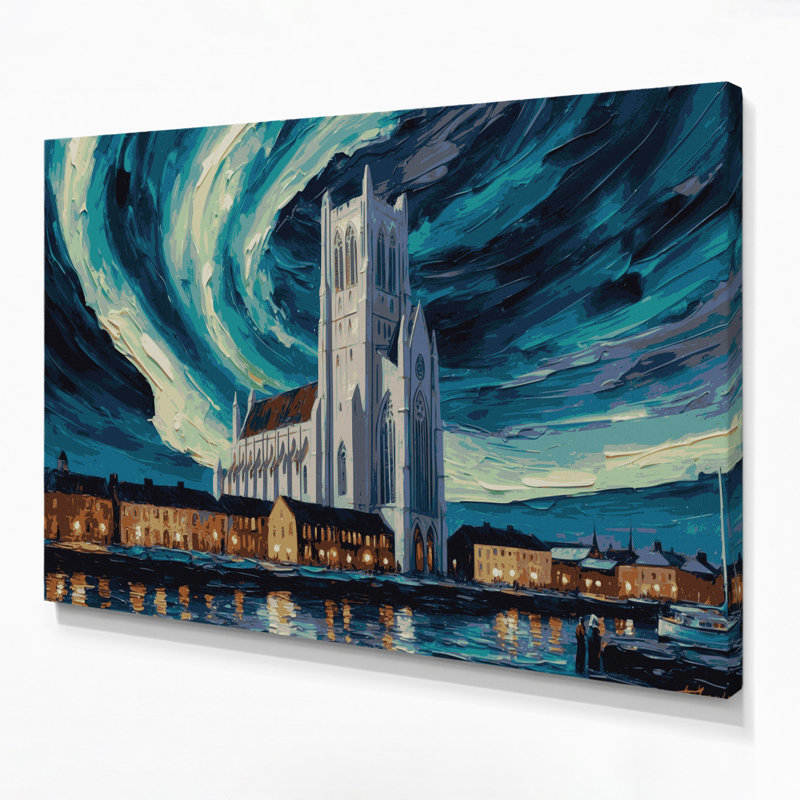 Art mural sur toile avec villes grises de Reykjavik, Islande, H 8 po x l 10 po