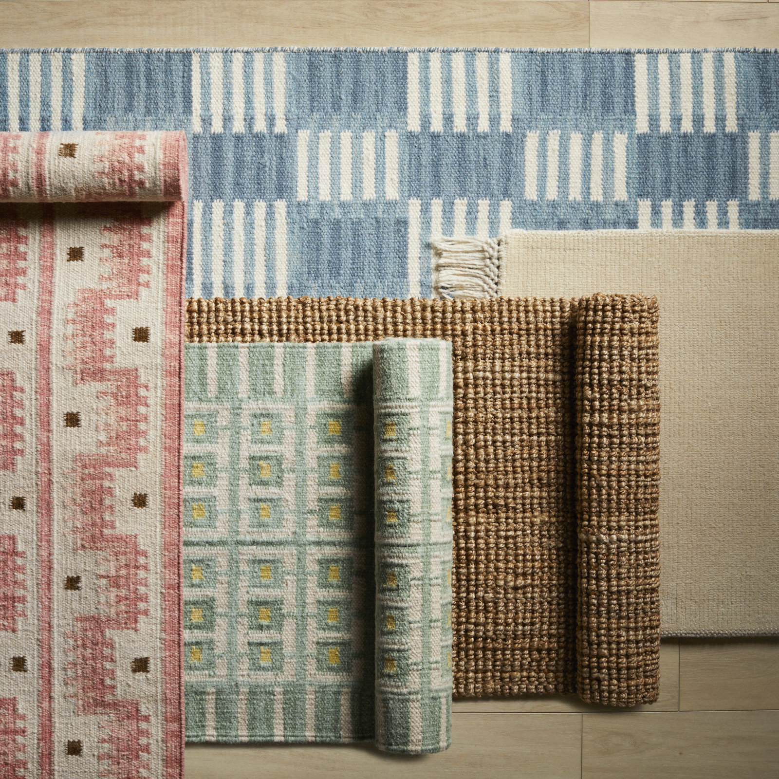 Asta Natural Hand-Loomed Jute Rug, Square 6'