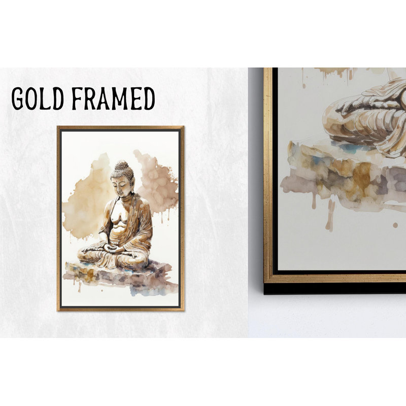 Impression sur toile de Bouddha: art moderne pour la méditation sereine, 1 pièce, 31,6 po H x 23,7 po l