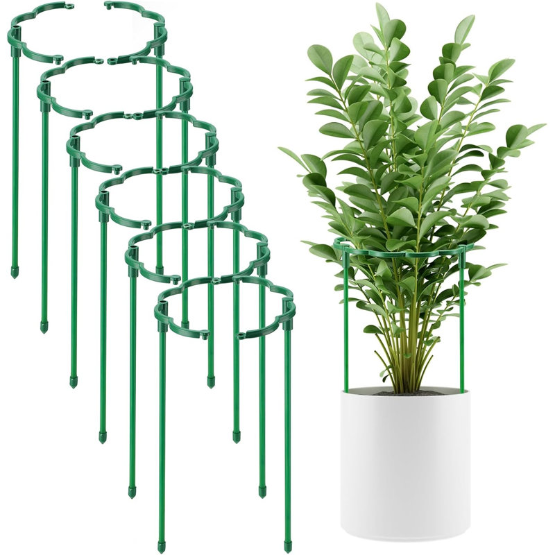 Paquet de 12 ensembles de piquets de support pour plantes - Cages à plantes polyvalentes, support de fleurs de jardin empilables, petits piquets pour plantes d'intérieur