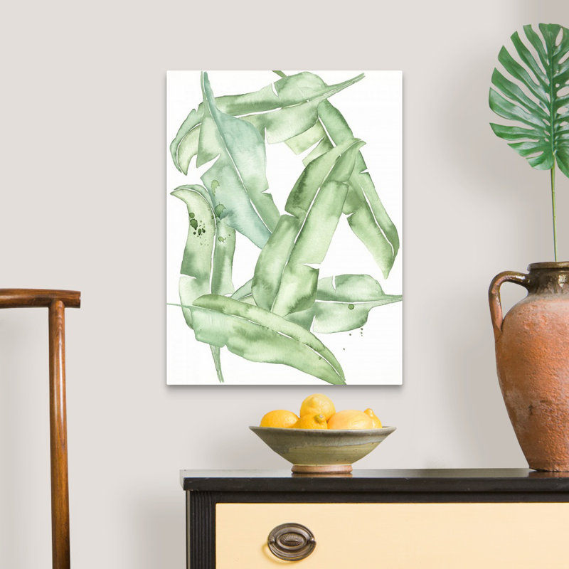 «Green Paradise Palm II», art mural sur toile, H 24 po x l 18 po, Toile tendue