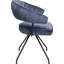 Arabella swivel chair in blue-100033629
