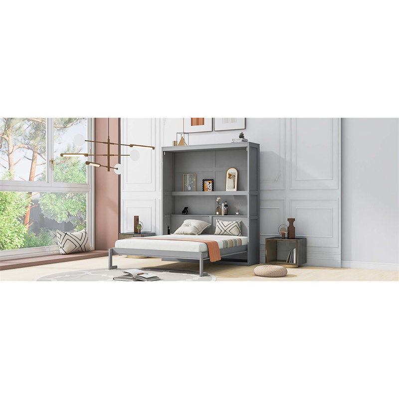 Lit escamotable mural avec tablettes Murphy