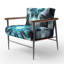 Chaise d'appoint géométrique abstraite rembourrée Brickner-1302033169