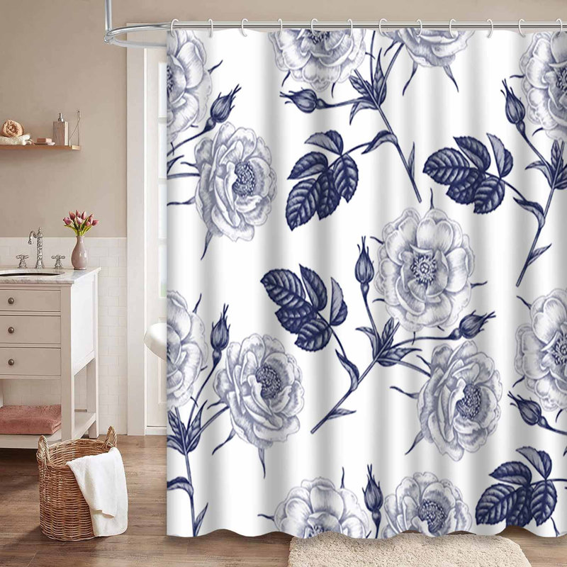 Rideau de douche Victorian Roses, L 72 po x l 84 po