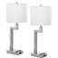 Ensemble de lampe de table 26 "en argent avec prise USB et prise vraiment Yours