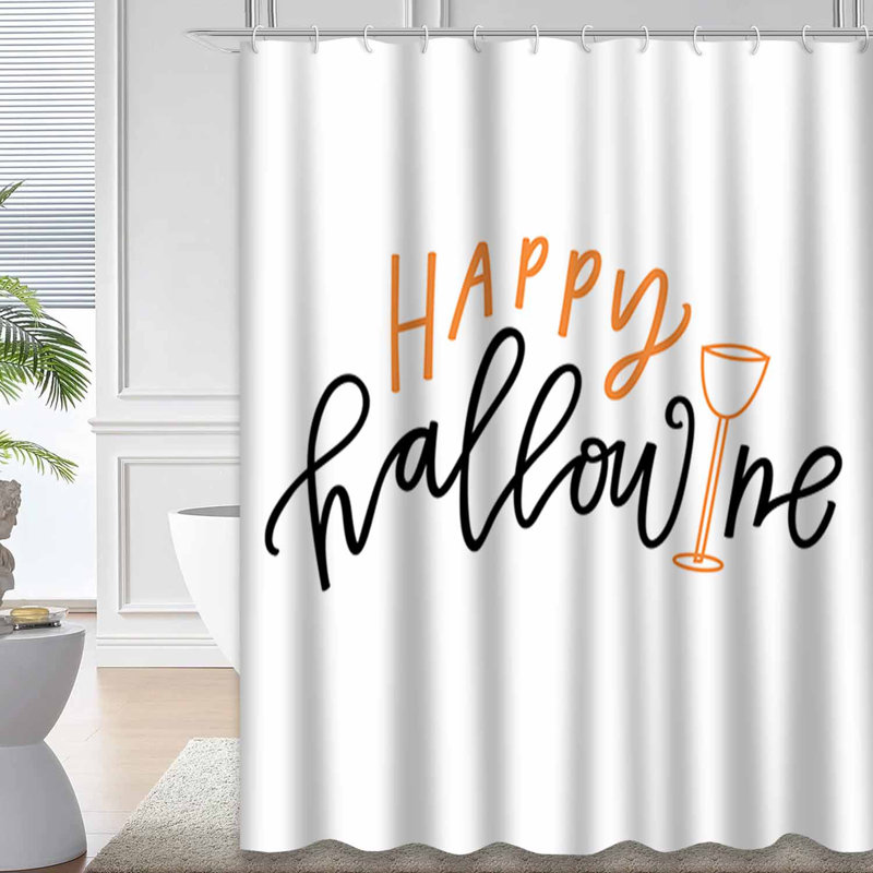 Rideau de douche Happy Halloween, L 72 po x l 84 po