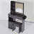Small Size Left Drawer Desktop Vanity Table + Cushioned Stool, 2 AC+2 USB Power Station, Hair Dryer Bracket, Extra Large Touch Control Sliding LED Mirror, Tri-Color Switching, EPA,GCC,UL Certificate-106678272