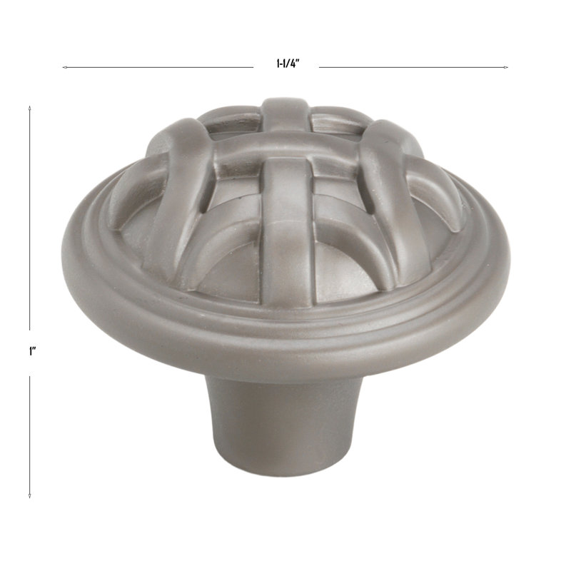 1 1/4" Diameter Mushroom Knob, Graphite