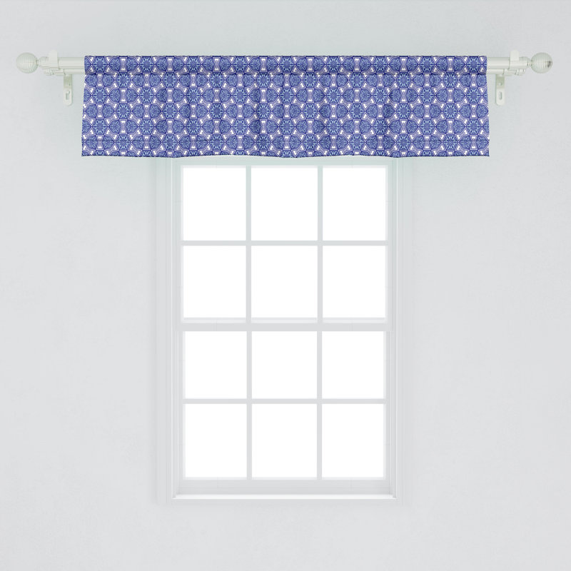 Ensemble de 2 cantonnières bleues Ambesonne, L 54 po x L 12 po