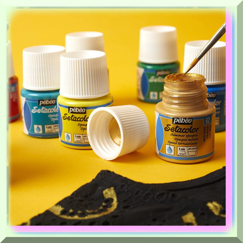 Golden Glow Fabric Paint 45ml Opaque Shimmering