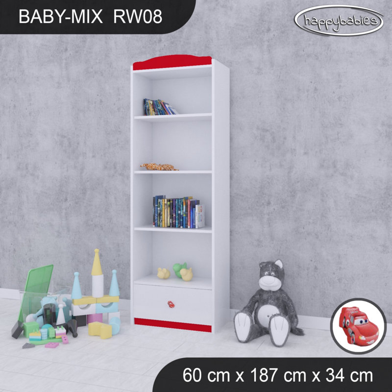 Baby Mix 187cm H Kids Cube, 187cm H x 60cm W x 34cm D, Red