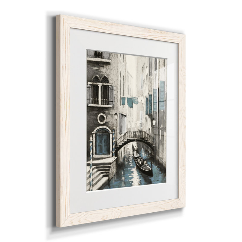 Venise I - reproduction d'art, H 24 po x l 18 po x P 1,5 po, Papier encadré blanc, Blanc