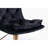 Of 2 Black Velvet Swivel Bar Stools, Base And Footrest, Adjustable Height With Mechanical Lift System 2pcs Chairs, Footrest Base, Attractive Design-706506894