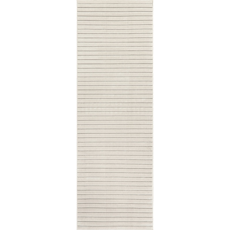  Amasha High-Low Striped Indoor/ Outdoor Area Rug, Runner 2'6" x 8'