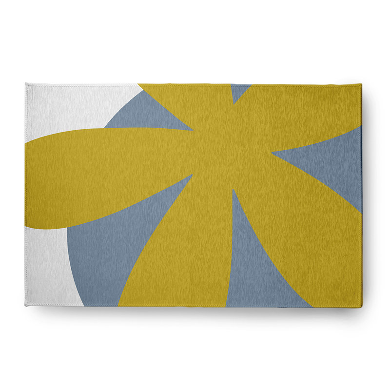 Chenille Geometric Indoor / Outdoor Rug, Rectangle 4' x 6'
