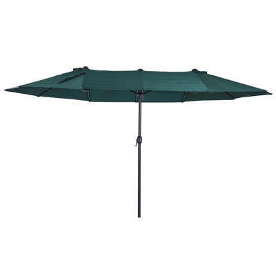 Brenndan 455 cm W X 265 cm D Rectangular Market Parasol with Crank Lift