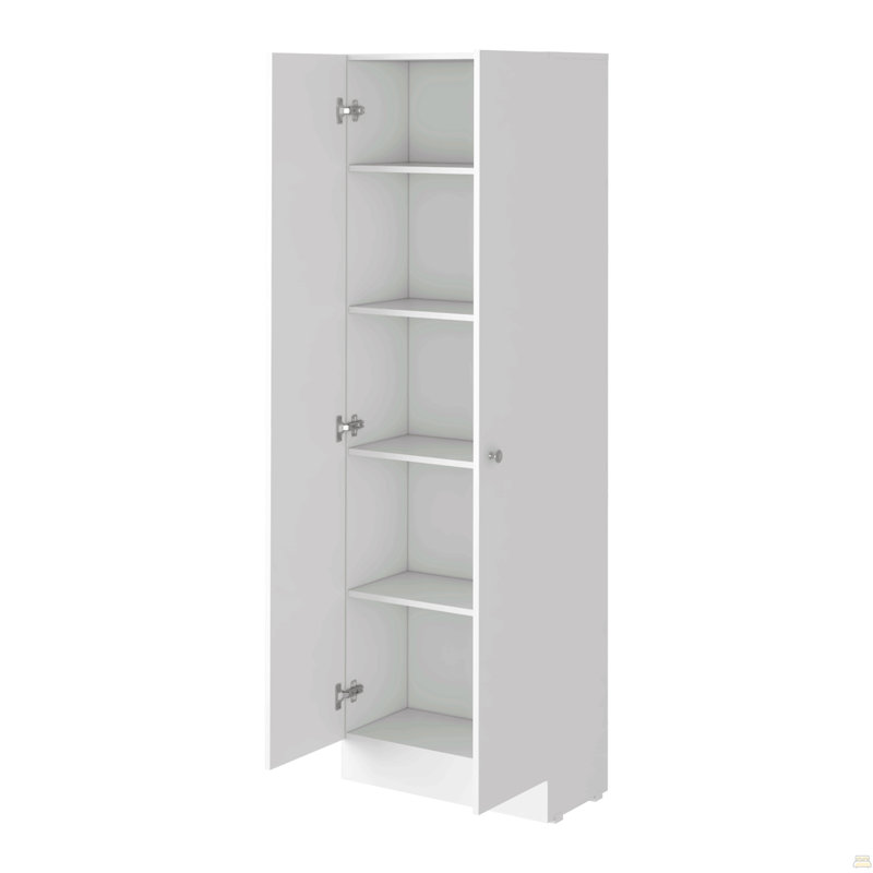 Armoire de rangement Pipestone, double porte, Blanc