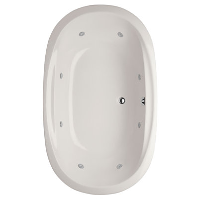 Builder Dual Oval 66'' x 44'' Whirlpool Acrylic Bathtub
