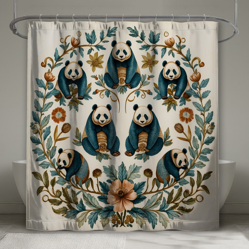 Rideaux de douche Panda, L 70 po x H 93 po