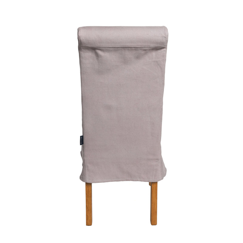 Gallego 47cm H Cotton Upholstered Side Chair, Ash Gray