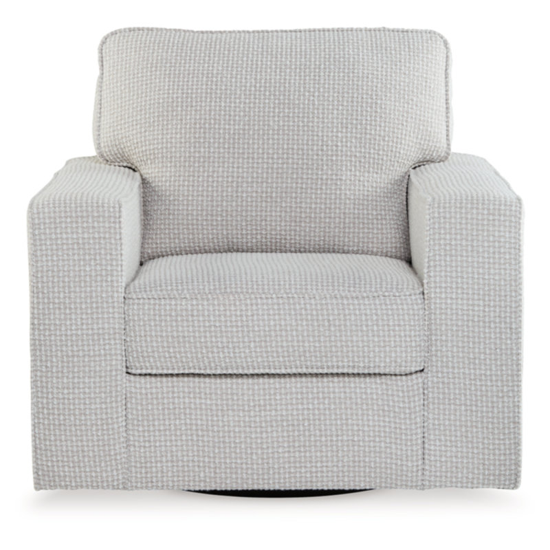 Olwenburg Taupe Polyester Swivel Accent Chair