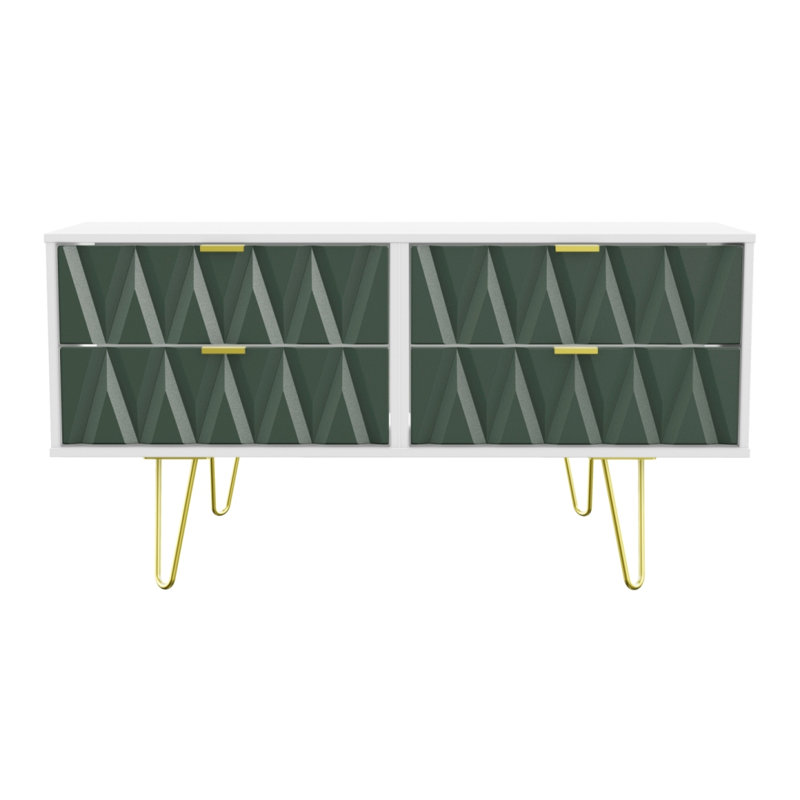 Fully Assembled Peachland TV Stand for TVs up to 48", Green/White
