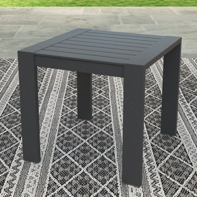 Table d'appoint d'extérieur carrée en métal 22,5 po Dulcie