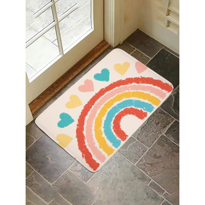Tapis pour salle de bain Rainbow Heart