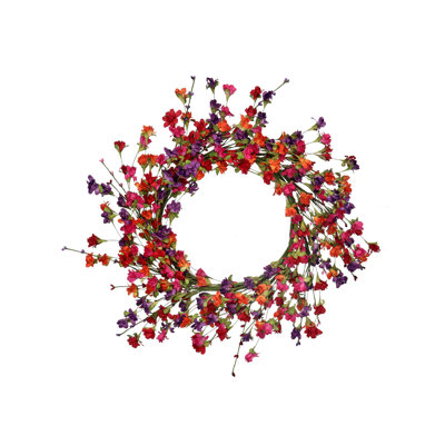 22" Wild Summer Blossom Wreath