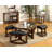 Coffee Table Glass Insert Top Ottoman Included Table Set Living Room Furniture