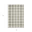 Tapis touffeté à la main 2 pi x 3 pi gris et ivoire en laine