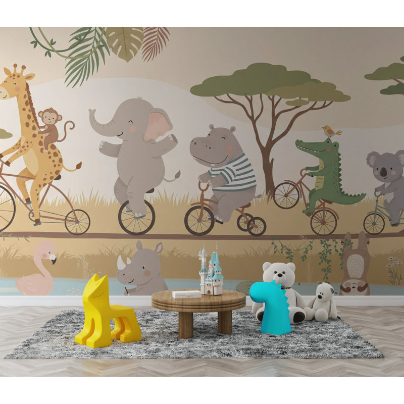 Papier peint animaux, animaux de la nature, 160 po x 108 po, Peler et coller