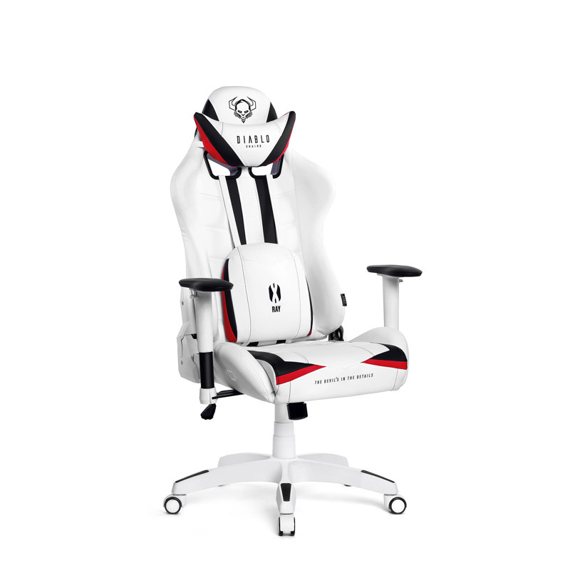 DIABLO CHAIRS White/Black Executive Chair with Wheels