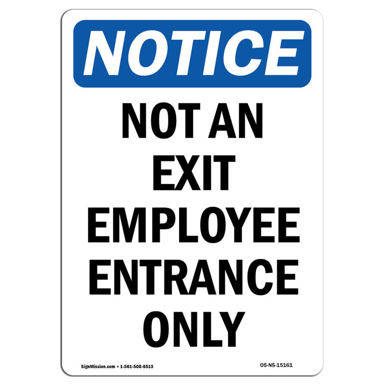 OSHA Notice Signs - No Re-Entry Sign With Symbol | Decal | Protect Your  Business, Construction Site, Warehouse | Made in the USA