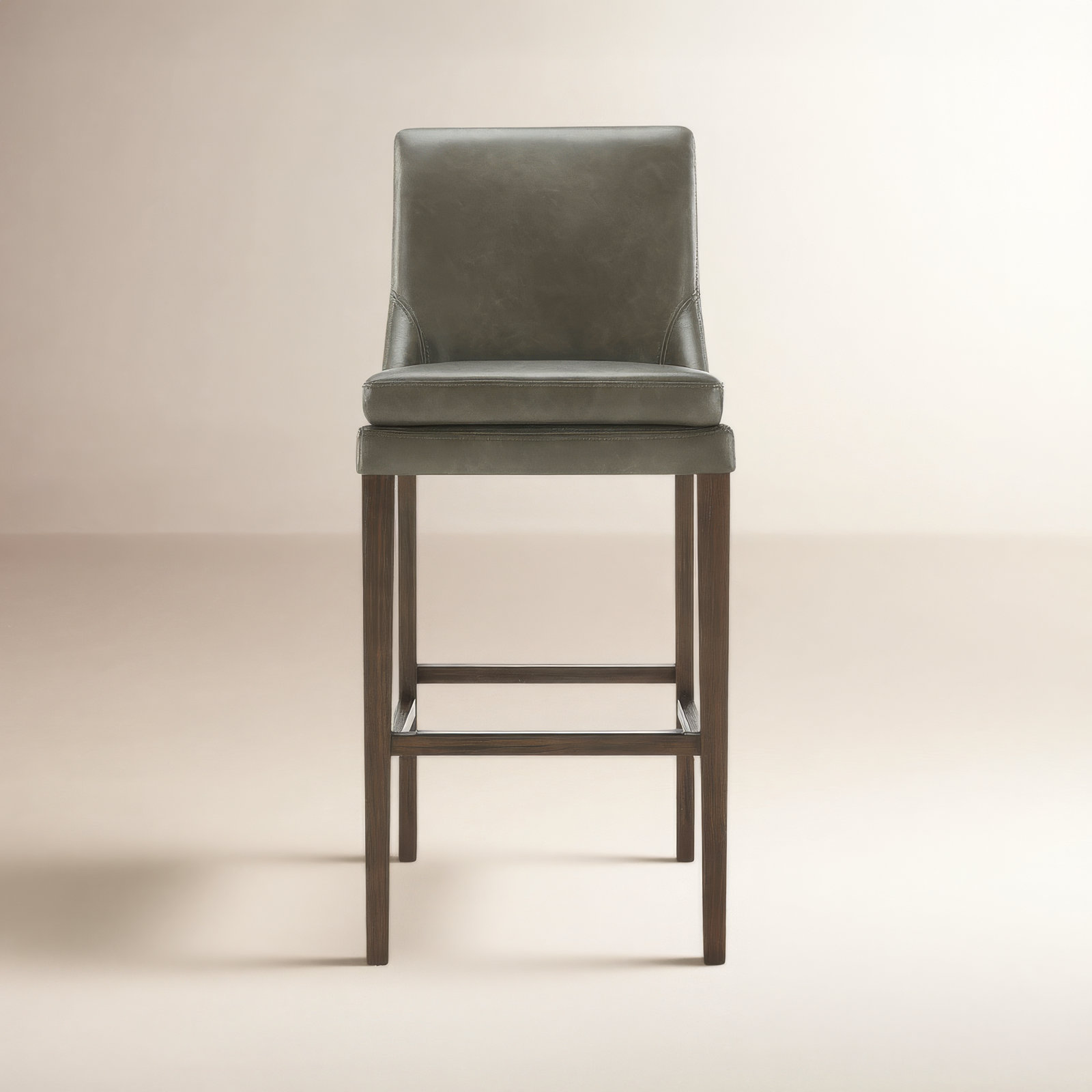 Niara Bar Stool, Copley Camel Faux Leather, Bar Stool (30” Seat Height)